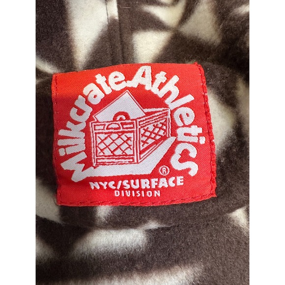 Milkcrate Athletics Aztec Fleece 5 Panel Hat Brown‎ Cream Geometric Snapback Cap - Picture 3 of 6